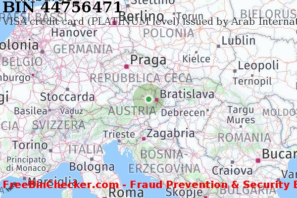 44756471 VISA credit Austria AT Lista BIN