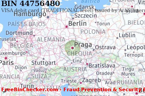 44756480 VISA debit Czech Republic CZ Lista de BIN