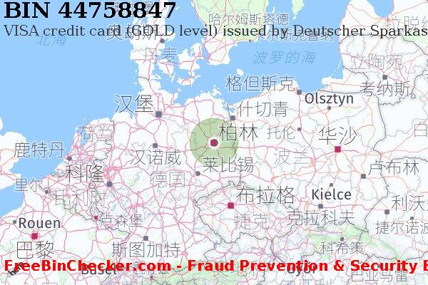 44758847 VISA credit Germany DE BIN列表