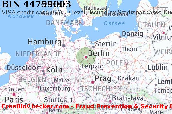 44759003 VISA credit Germany DE BIN-Liste
