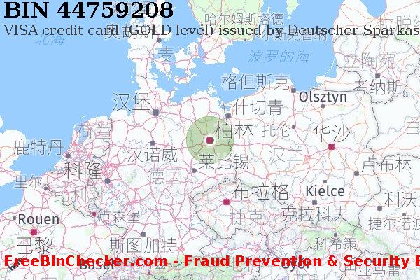 44759208 VISA credit Germany DE BIN列表