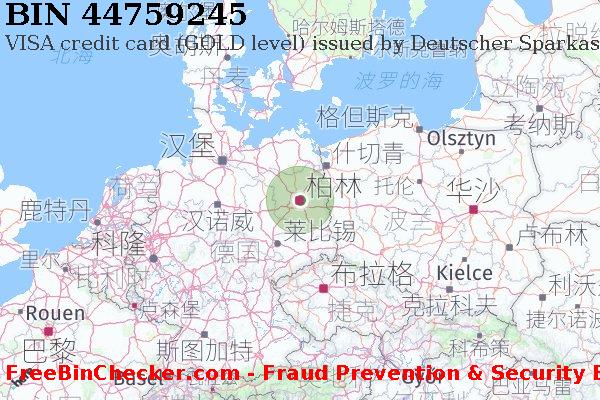 44759245 VISA credit Germany DE BIN列表