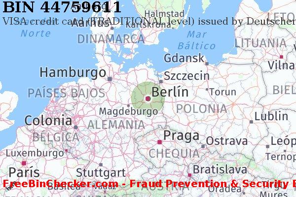 44759611 VISA credit Germany DE Lista de BIN