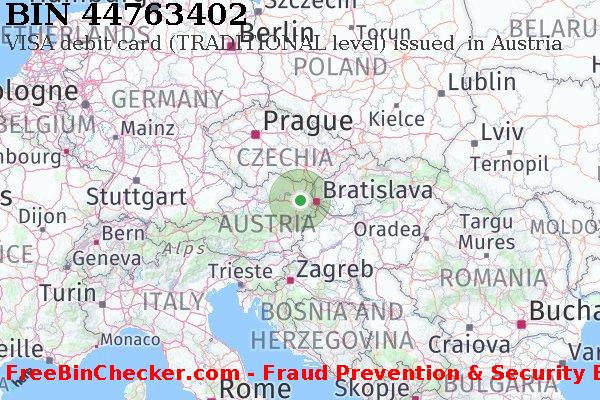 44763402 VISA debit Austria AT BIN 목록