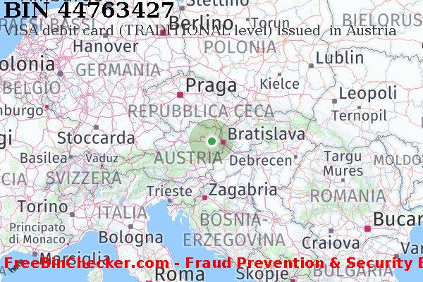 44763427 VISA debit Austria AT Lista BIN