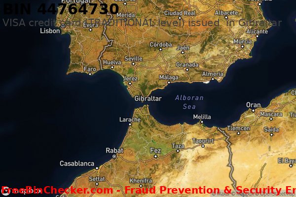 44764730 VISA credit Gibraltar GI BIN List