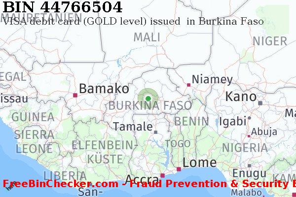 44766504 VISA debit Burkina Faso BF BIN-Liste