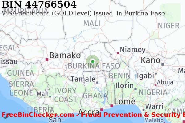 44766504 VISA debit Burkina Faso BF Lista de BIN