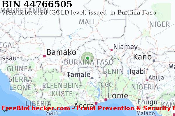 44766505 VISA debit Burkina Faso BF BIN-Liste
