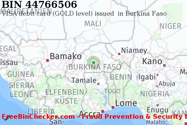 44766506 VISA debit Burkina Faso BF BIN-Liste
