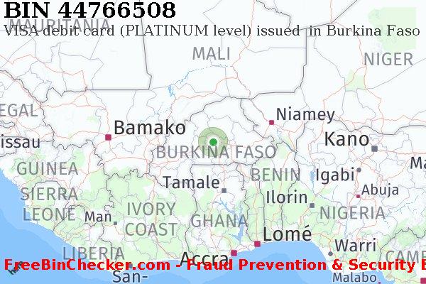 44766508 VISA debit Burkina Faso BF Lista de BIN