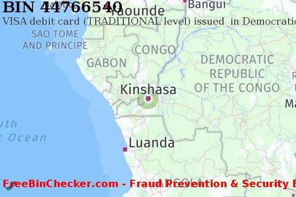 44766540 VISA debit Democratic Republic of the Congo CD BIN List
