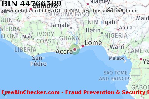 44766589 VISA debit Ghana GH बिन सूची