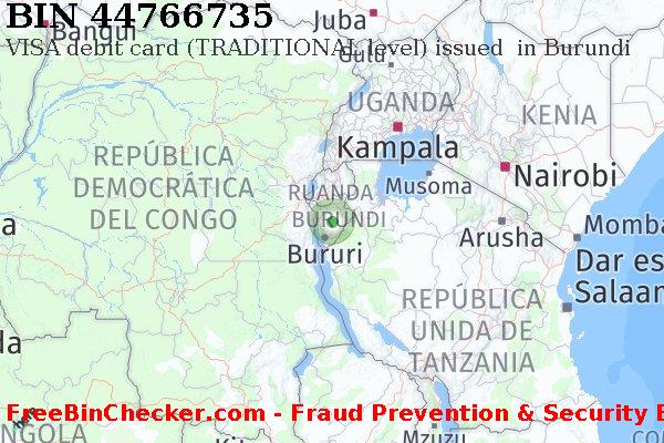 44766735 VISA debit Burundi BI Lista de BIN