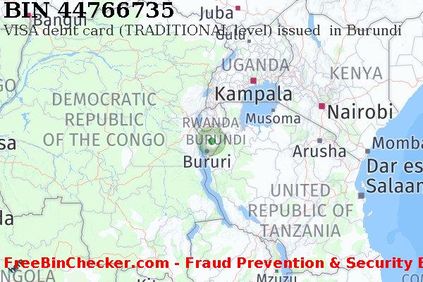 44766735 VISA debit Burundi BI बिन सूची