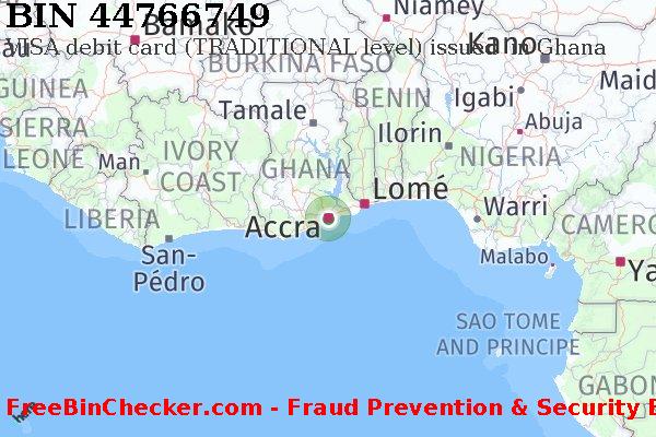 44766749 VISA debit Ghana GH Lista de BIN