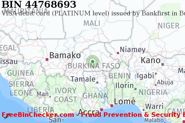 44768693 VISA debit Burkina Faso BF BIN List
