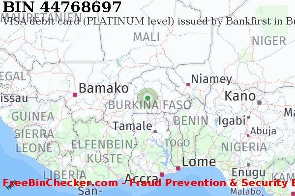 44768697 VISA debit Burkina Faso BF BIN-Liste
