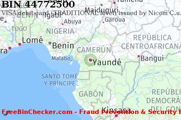 44772500 VISA debit Cameroon CM Lista de BIN