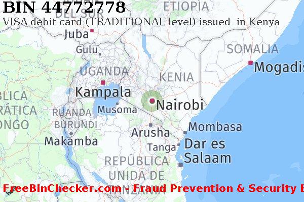 44772778 VISA debit Kenya KE Lista de BIN