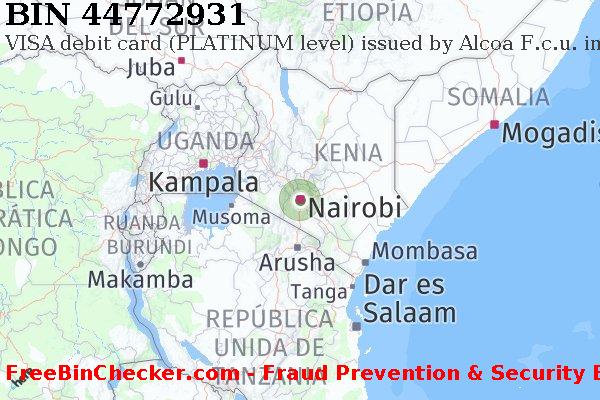 44772931 VISA debit Kenya KE Lista de BIN