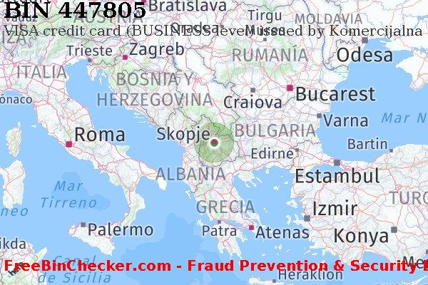 447805 VISA credit Macedonia MK Lista de BIN