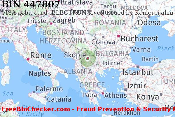 447807 VISA debit Macedonia MK BIN Lijst