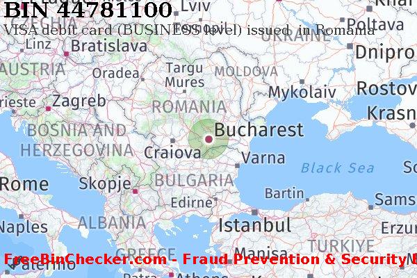 44781100 VISA debit Romania RO BIN List