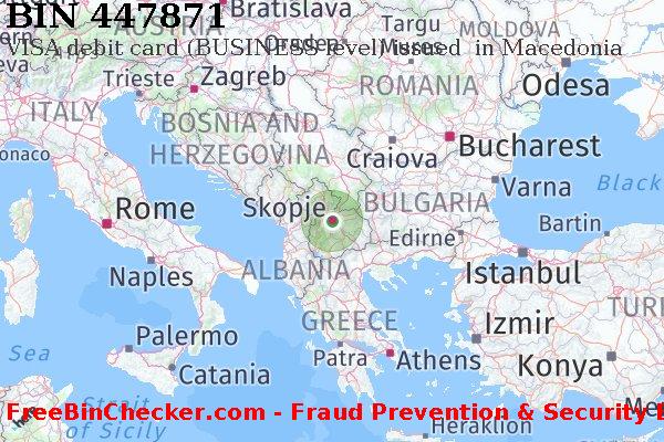 447871 VISA debit Macedonia MK BIN List