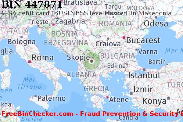 447871 VISA debit Macedonia MK Lista BIN