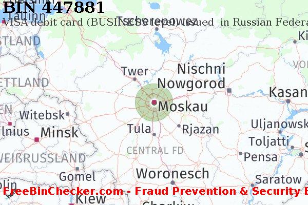447881 VISA debit Russian Federation RU BIN-Liste