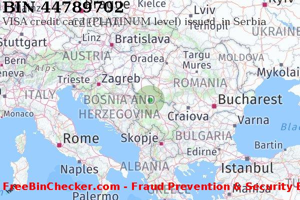 44789702 VISA credit Serbia RS BIN List