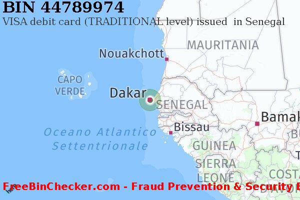 44789974 VISA debit Senegal SN Lista BIN