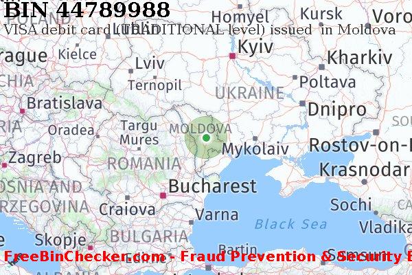 44789988 VISA debit Moldova MD बिन सूची