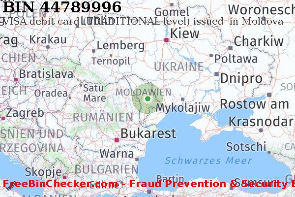 44789996 VISA debit Moldova MD BIN-Liste