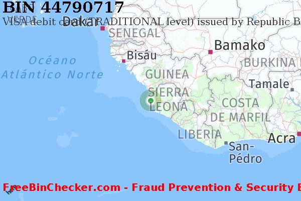 44790717 VISA debit Sierra Leone SL Lista de BIN