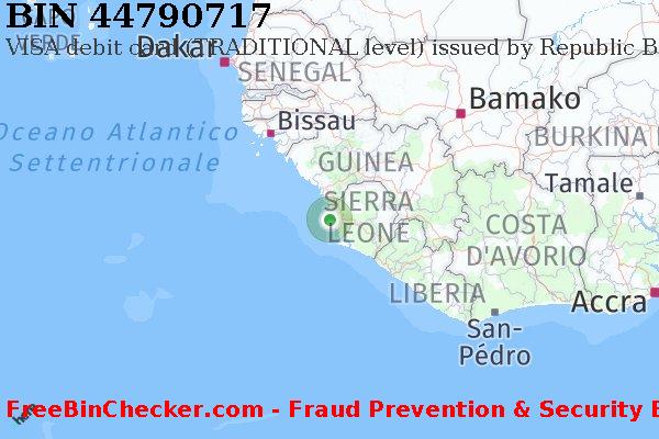 44790717 VISA debit Sierra Leone SL Lista BIN