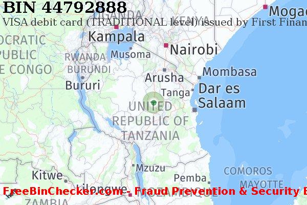 44792888 VISA debit Tanzania TZ বিন তালিকা