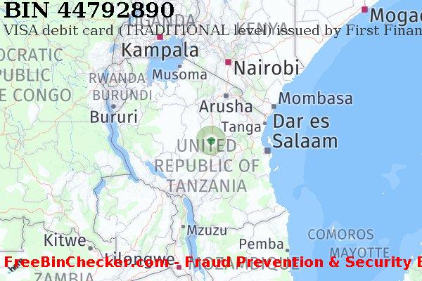 44792890 VISA debit Tanzania TZ BIN List