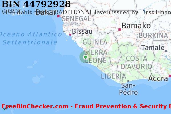 44792928 VISA debit Sierra Leone SL Lista BIN