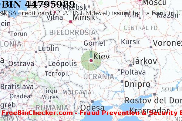 44795989 VISA credit Ukraine UA Lista de BIN