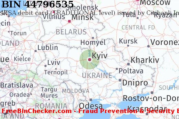 44796535 VISA debit Ukraine UA BIN List