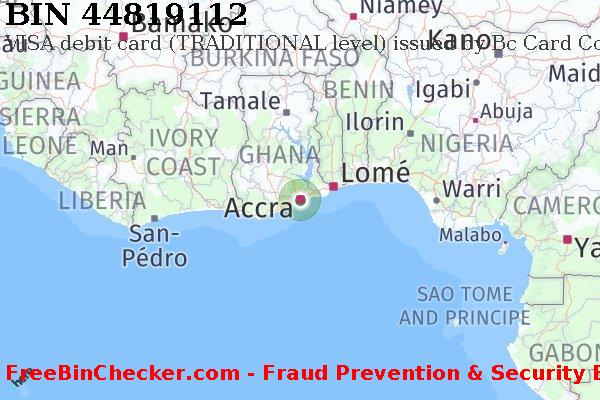 44819112 VISA debit Ghana GH BIN List