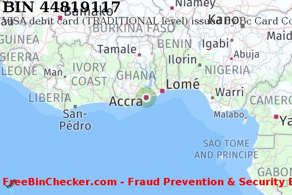 44819117 VISA debit Ghana GH BIN List