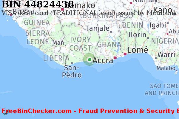 44824438 VISA debit Côte d'Ivoire CI बिन सूची