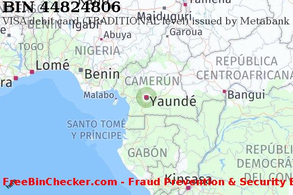 44824806 VISA debit Cameroon CM Lista de BIN