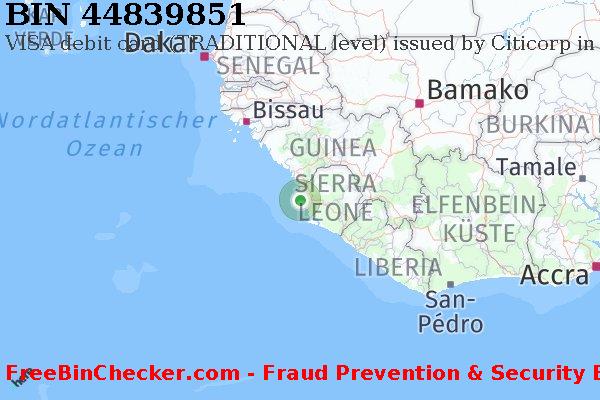 44839851 VISA debit Sierra Leone SL BIN-Liste