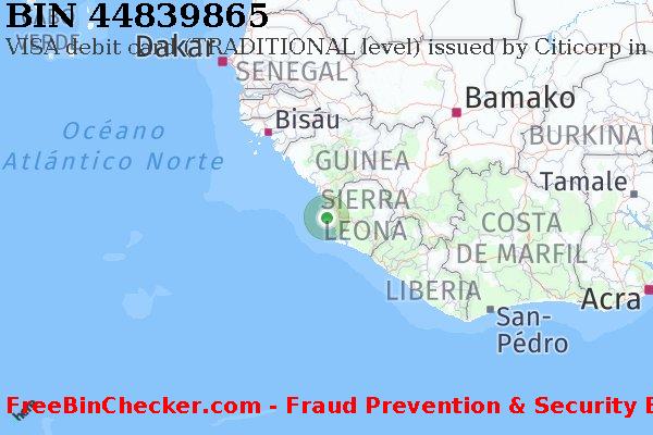 44839865 VISA debit Sierra Leone SL Lista de BIN