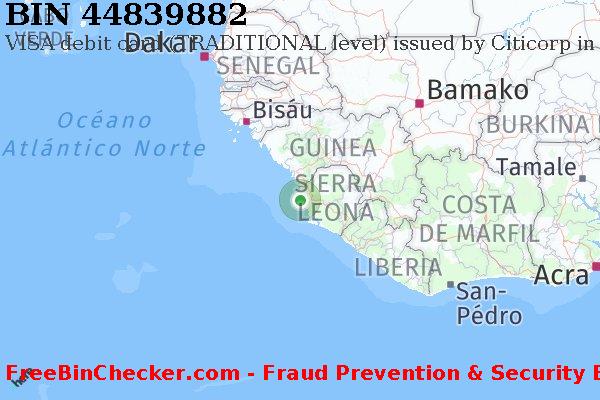 44839882 VISA debit Sierra Leone SL Lista de BIN
