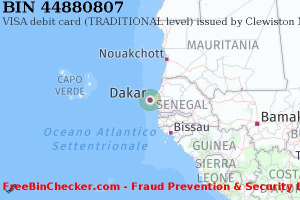 44880807 VISA debit Senegal SN Lista BIN